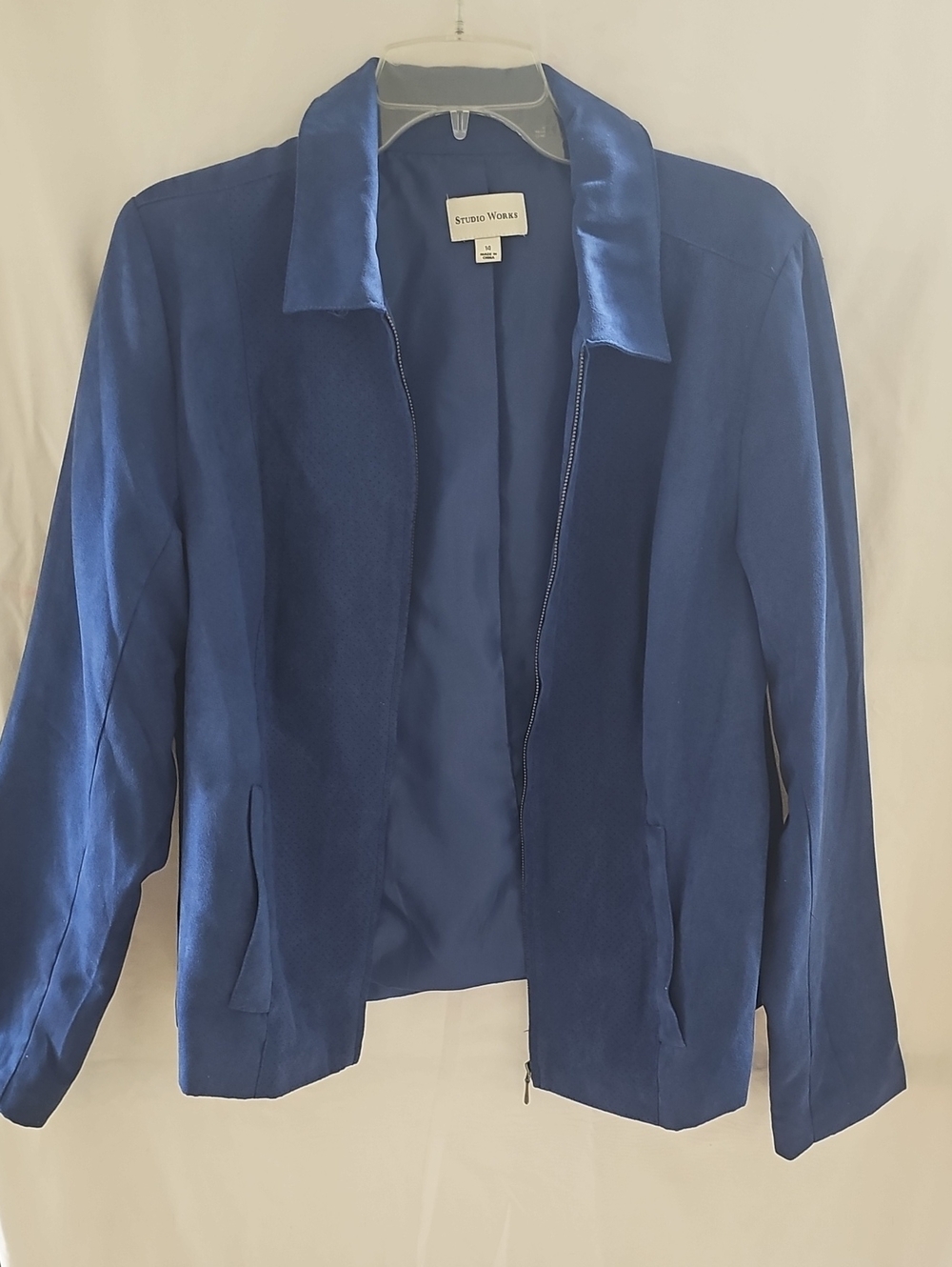 Studio Works Royal Blue Women's Zip Blazer